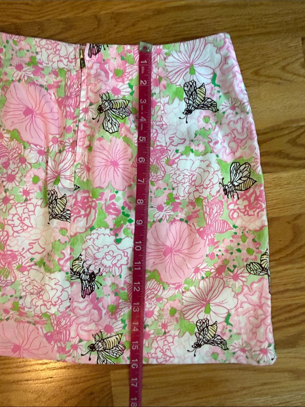 Lilly Pulitzer Pink Floral Bee daye Lace-Trim Mini Skort - Picture 9 of 9